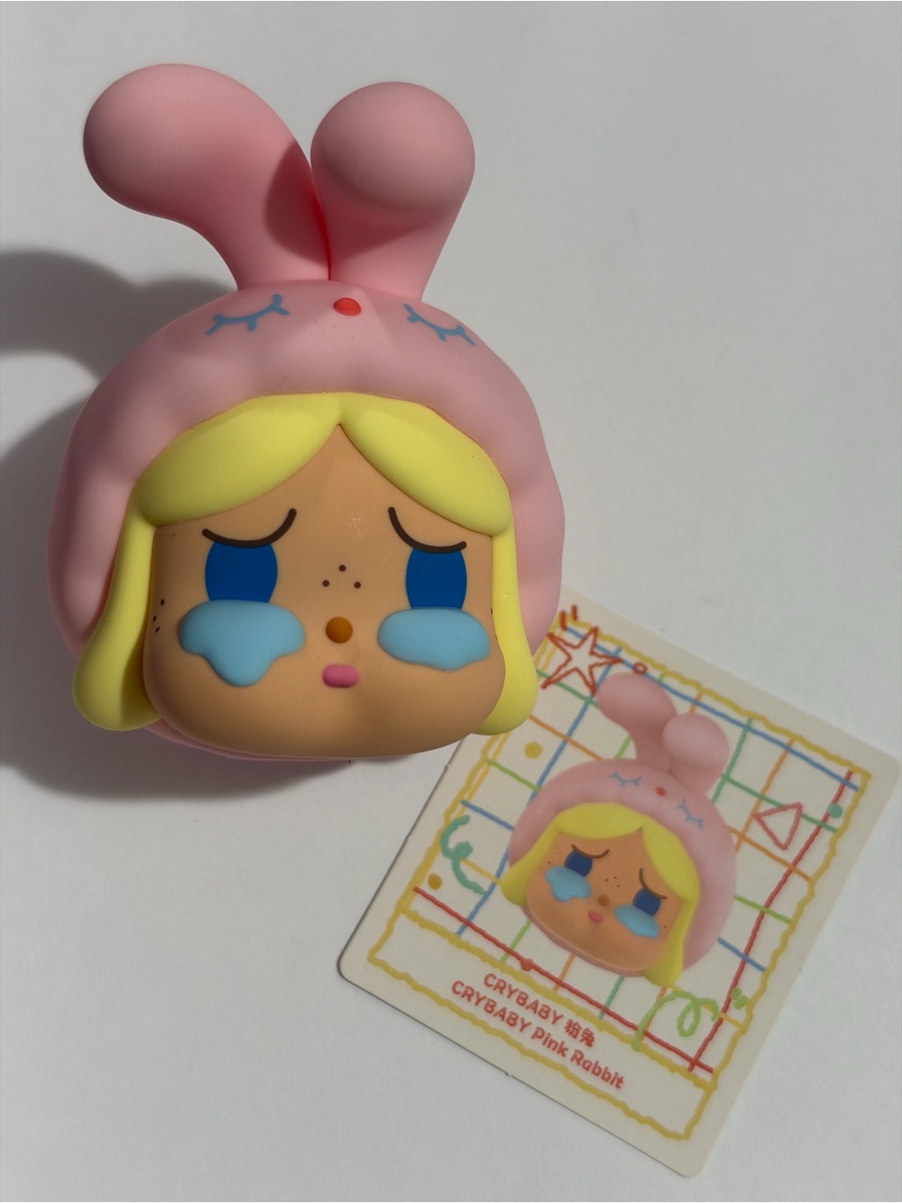 Popmart Crybaby Pink Rabbit Earphone Bag
